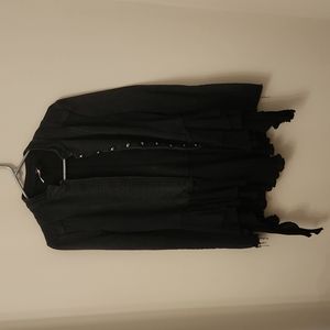 Free People Military/Victorian Ruffle Jacket